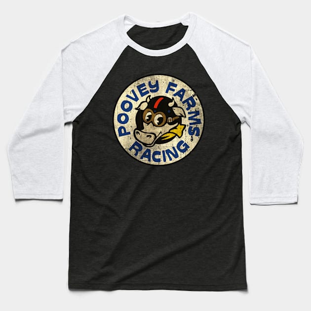 Vintage Poovey Farms Racing Baseball T-Shirt by Niko Neon